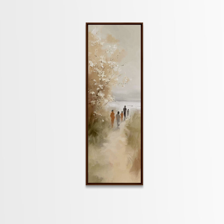 Evening Shore Peace – Framed Canvas Print – Narrow Art – Christian Wall Art – Christian Art Canvas – Jesus Painting – Christian Gift