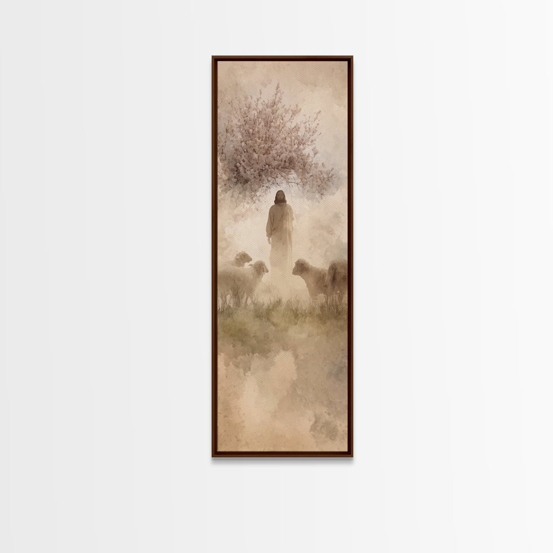 Path Of Grace – Framed Canvas Print – Christian Wall Art – Jesus Painting – Skinny Art – Christian Art Canvas – Christmas Wall Art