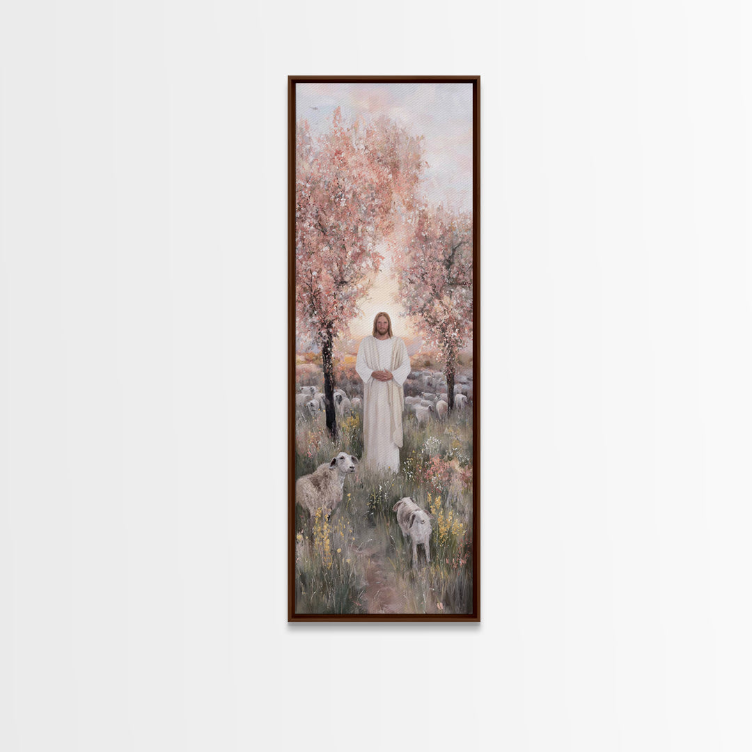 Morning Of Promise – Framed Canvas Print – Christian Wall Art – Christian Art Canvas – Narrow Art – Jesus Painting – Christmas Art