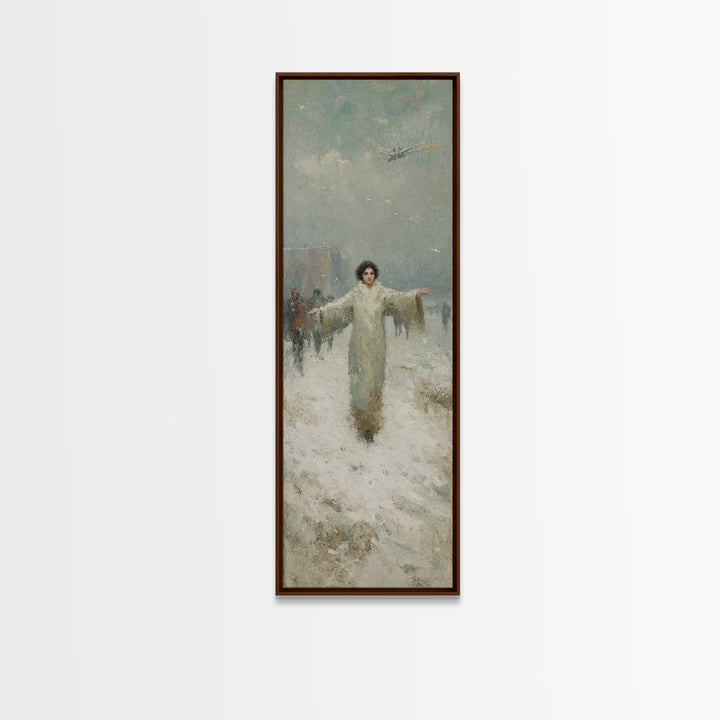 Dawn Of Shepherds – Framed Canvas Print – Christian Art Canvas – Tall Narrow Wall Art – Christian Wall Art – Jesus Painting – Christian Chr