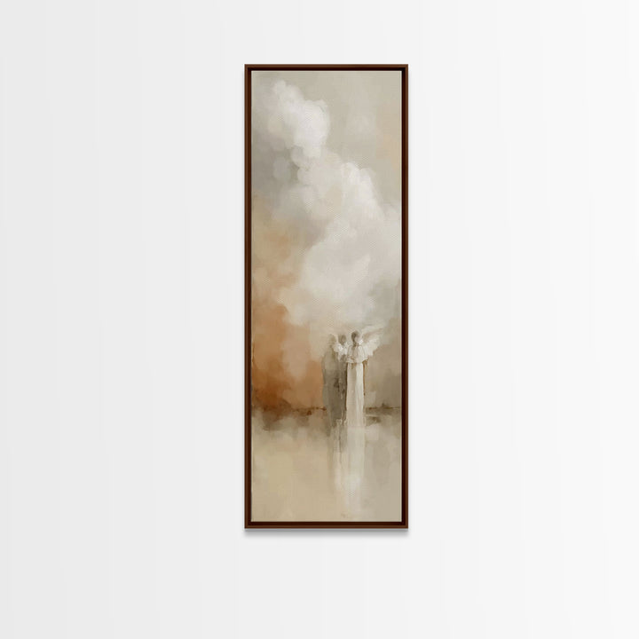 Heavenly Messengers – Framed Canvas Print – Christian Wall Art – Christian Art Canvas – Skinny Art – Christian Christmas Art – Jesus Painti