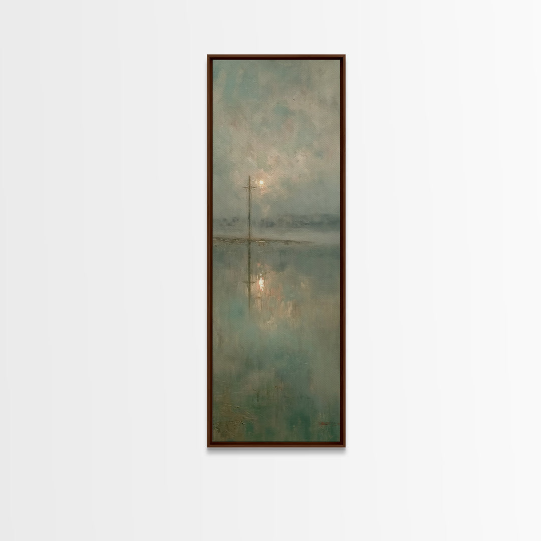 Calm Of Redemption – Framed Canvas Print – Christian Art Canvas – Christian Wall Art – Tall Narrow Wall Art – Christian Art – Christmas Art