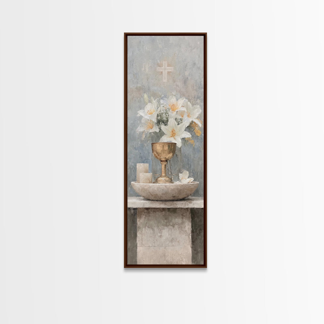 Sanctuary Of Peace – Framed Canvas Print – Narrow Art – Christian Wall Art – Christian Art Canvas – Christian Paintings – Christian Decor