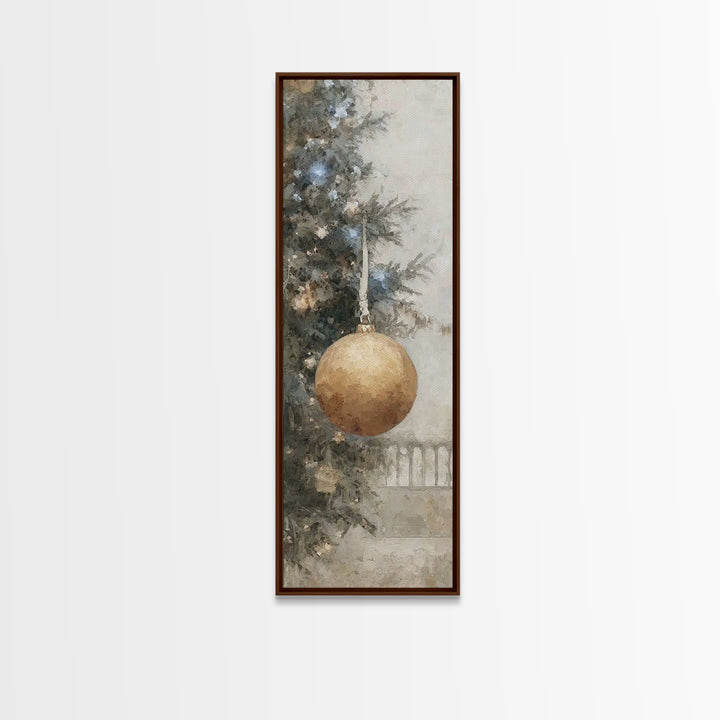 Winter Star Harmony – Framed Canvas Print – Narrow Art – Christmas Wall Art – Christmas Art Prints – Christian Christmas Art – Christmas Ca