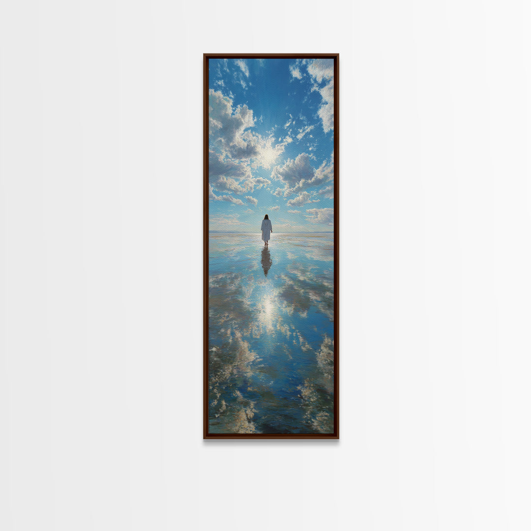 Path Of Glory – Framed Canvas Print – Tall Skinny Art Print – Jesus Painting – Christian Art Work – Large Christian Art