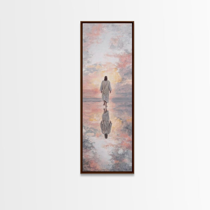 Sunrise Messiah, Framed Canvas Print, Tall Narrow Wall Art, Jesus Art Print, Christian Art Canvas, Christian Painting