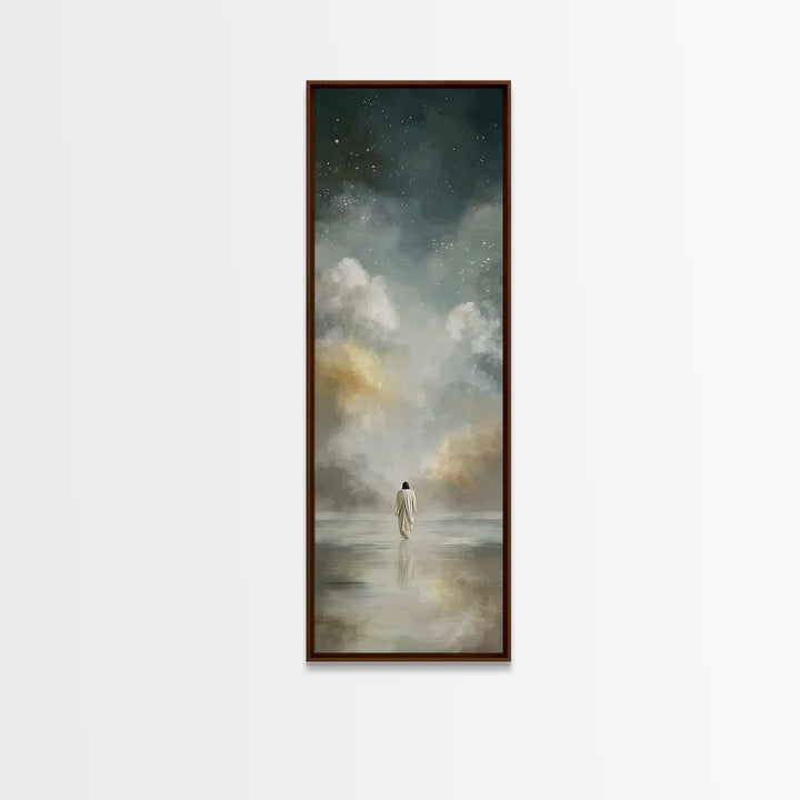 Horizon Of Peace, Framed Canvas Print, Tall Skinny Art Print, Christian Art Canvas, Christian Gift Ideas, Modern Christian Art