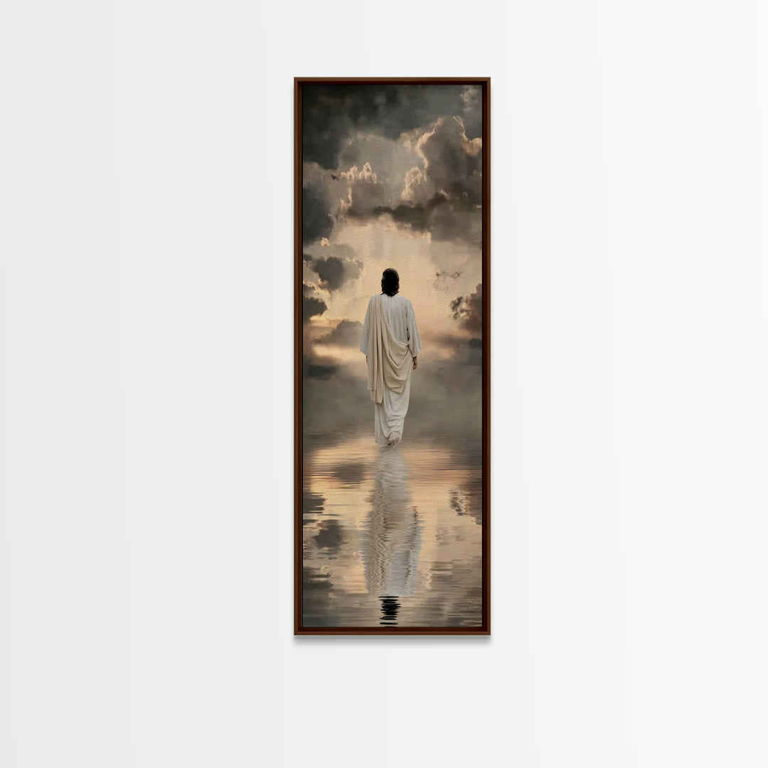 Dawn Of Mercy – Framed Canvas Print – Christian Wall Art – Jesus Painting – Christian Art Canvas – Tall Skinny Art Print – Christian Christ