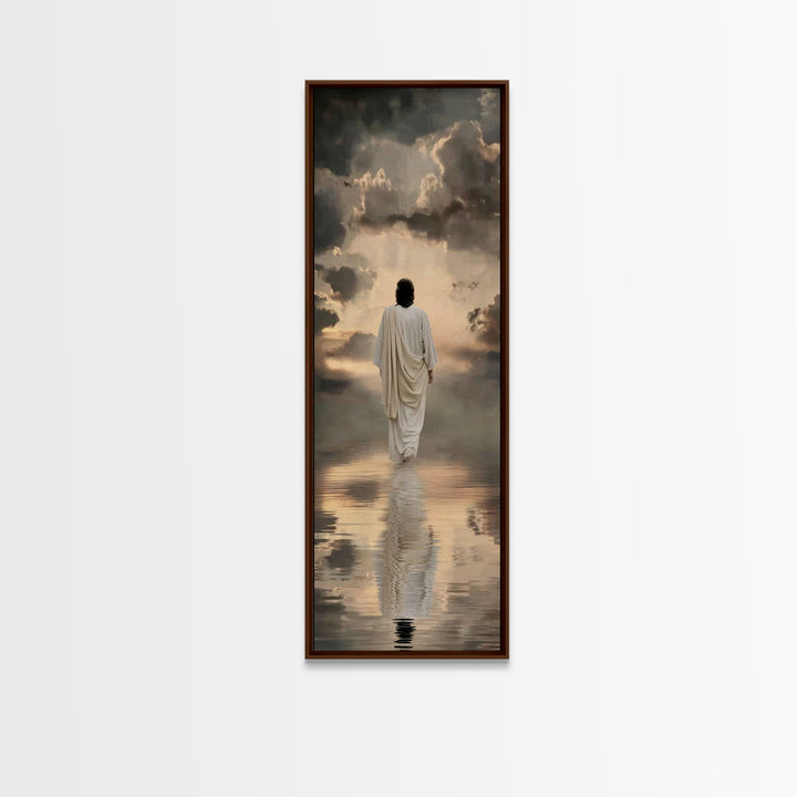 Dawn Of Mercy – Framed Canvas Print – Christian Wall Art – Jesus Painting – Christian Art Canvas – Tall Skinny Art Print – Christian Christ