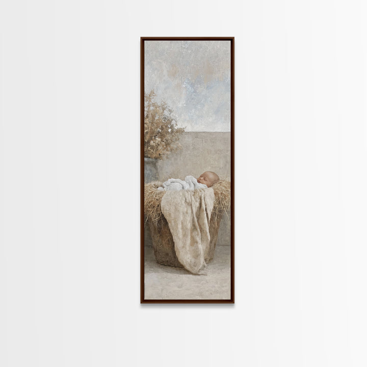 Starborn Blessing – Framed Canvas Print – Christian Art – Christmas Art – Christian Art Canvas – Tall Skinny Art Print – Christian Christma