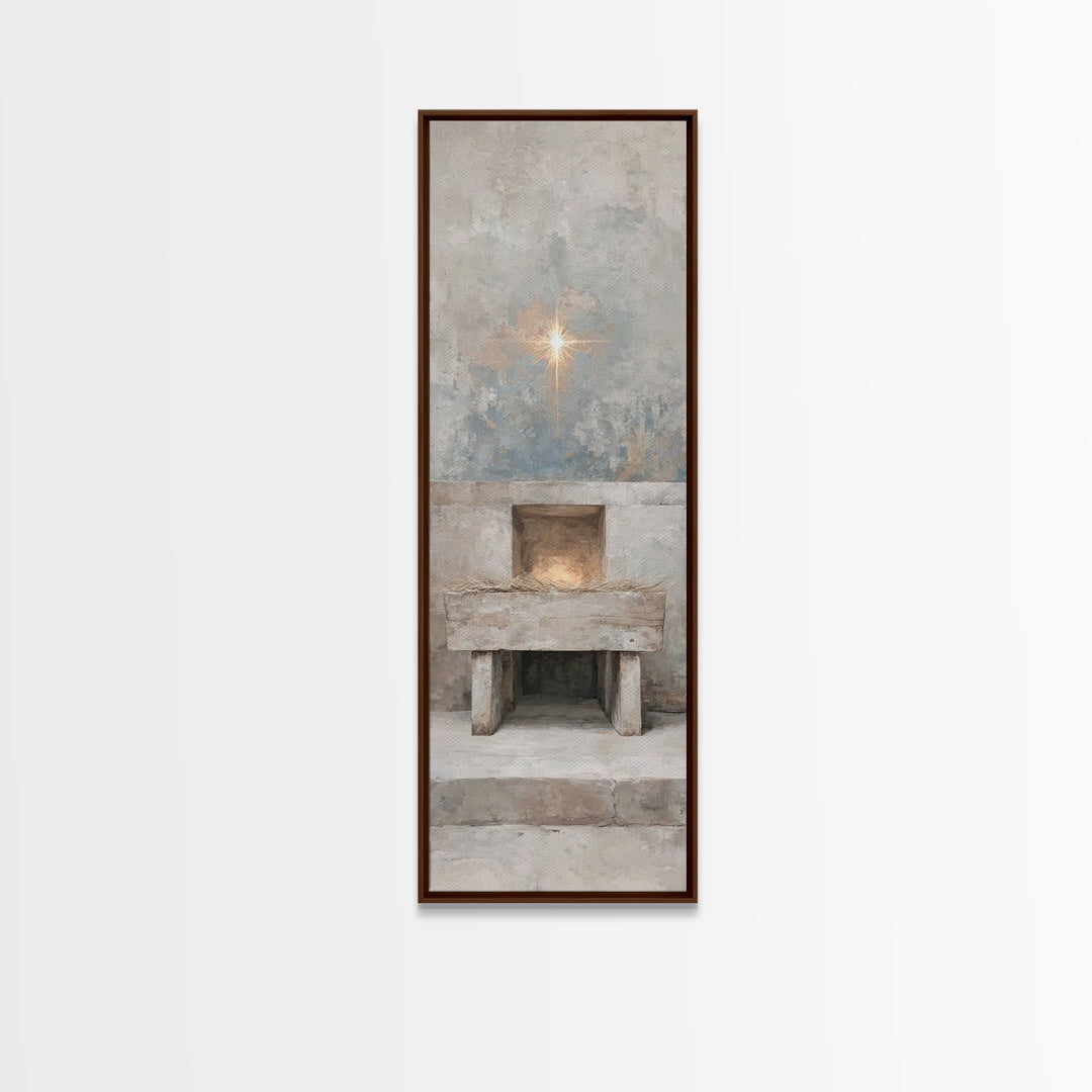 City Of Light – Framed Canvas Print – Christian Art Canvas – Christian Christmas Art – Christmas Wall Art – Skinny Art – Christian Art