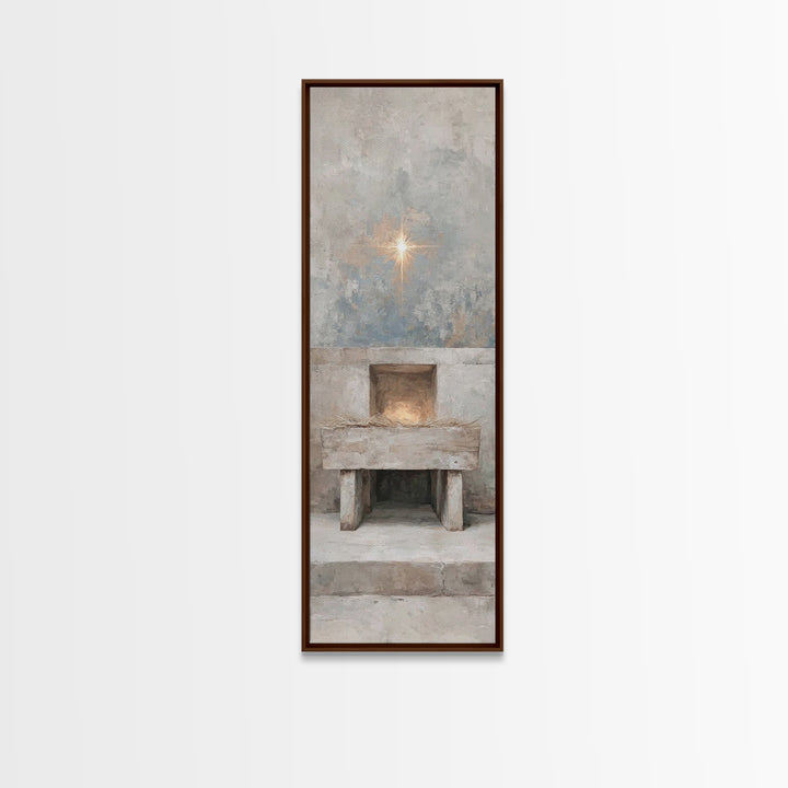 City Of Light – Framed Canvas Print – Christian Art Canvas – Christian Christmas Art – Christmas Wall Art – Skinny Art – Christian Art