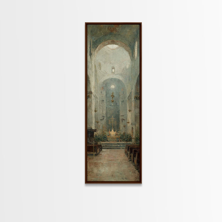 Sanctuary Of Light – Framed Canvas Print – Tall Narrow Wall Art – Christian Wall Art – Christian Art Canvas – Christmas Art – Christian Dec