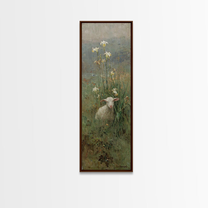 Lilyfield Grace – Framed Canvas Print – Christian Art Canvas – Tall Narrow Wall Art – Christian Wall Art – Christian Painting – Faith Art