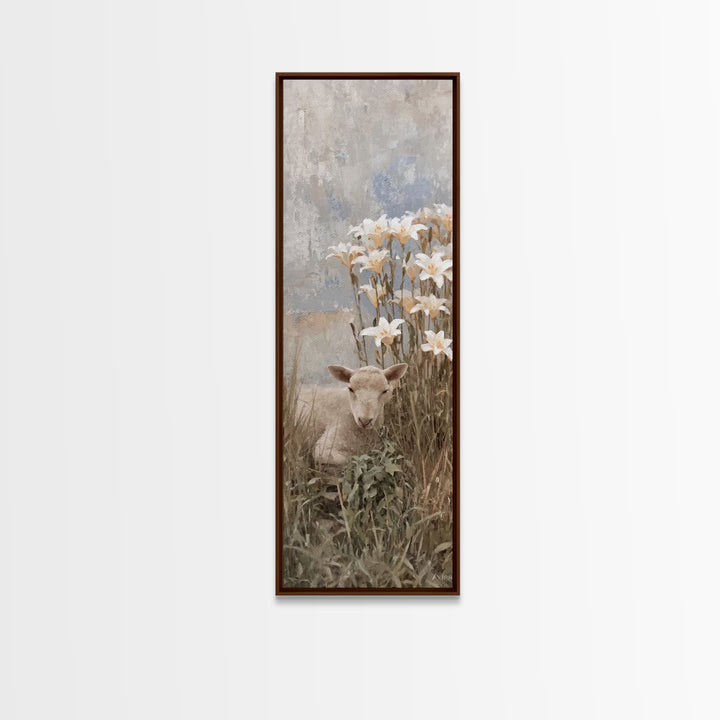 Gentle Morning Light – Framed Canvas Print – Tall Narrow Wall Art – Christian Art Canvas – Christian Painting – Christian Wall Art – Faith