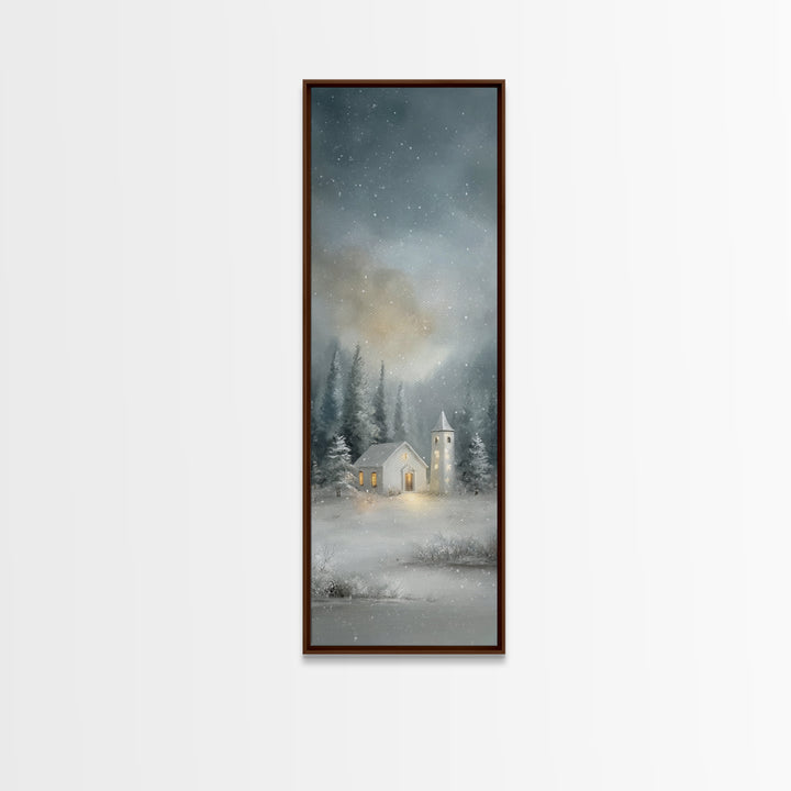 Winter Haven Grace | Framed Canvas Print | Narrow Art | Christian Art Canvas | Framed Christmas Art | Christian Wall Art | Christmas Art Pr