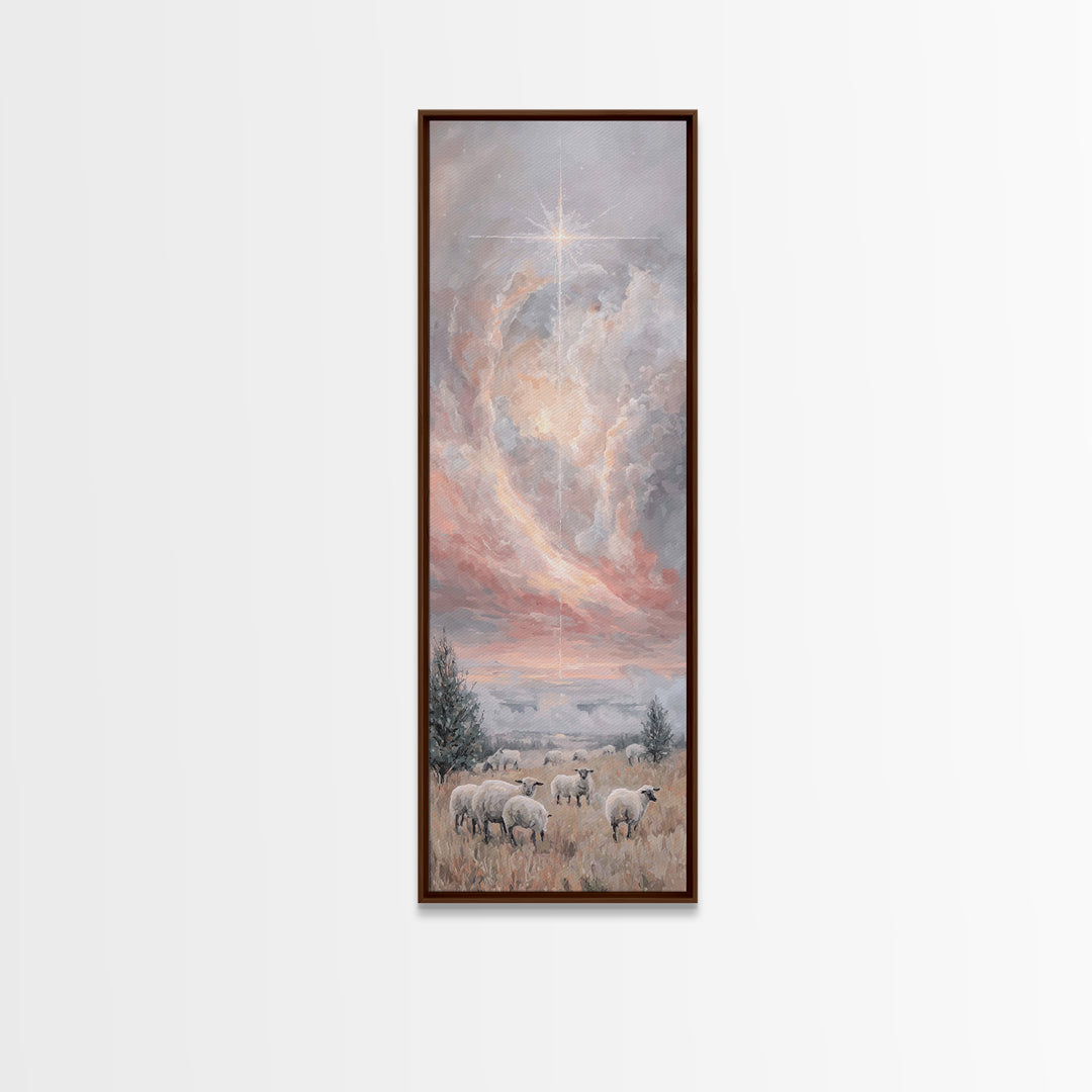 Star Of Promise – Framed Canvas Print – Christian Wall Art – Christmas Art – Christian Art Canvas – Skinny Art – Christian Christmas Decor