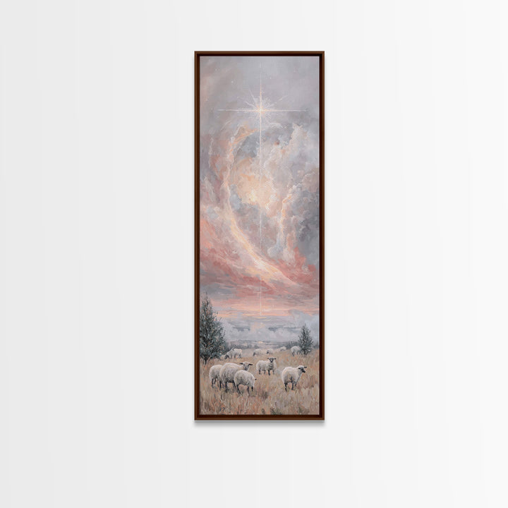 Star Of Promise – Framed Canvas Print – Christian Wall Art – Christmas Art – Christian Art Canvas – Skinny Art – Christian Christmas Decor