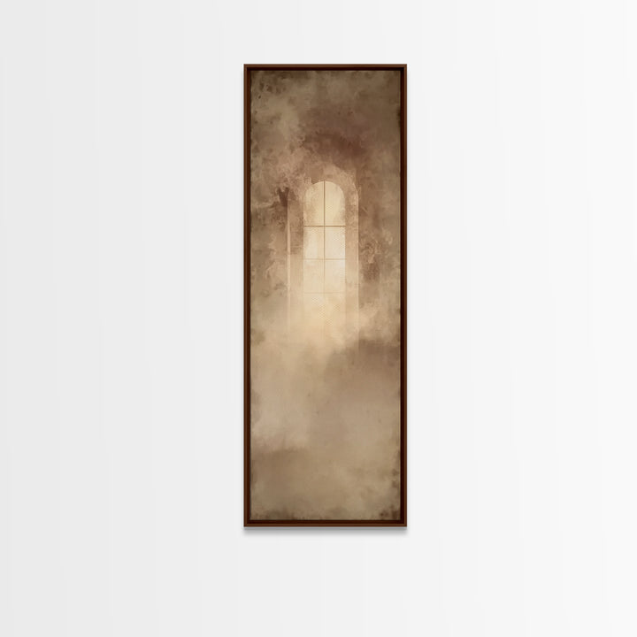 Window Of Grace | Framed Canvas Print | Christian Wall Art | Christian Art Canvas | Minimalist Christian Art | Narrow Art | Christian Gift