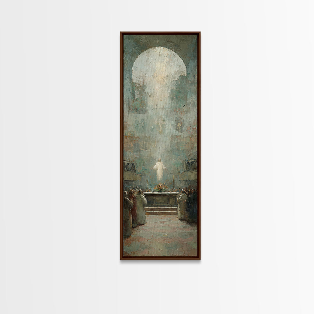 Ascension Glory | Framed Canvas Print | Christian Art Canvas | Christian Wall Art | Large Christian Painting | Skinny Art | Christian Art