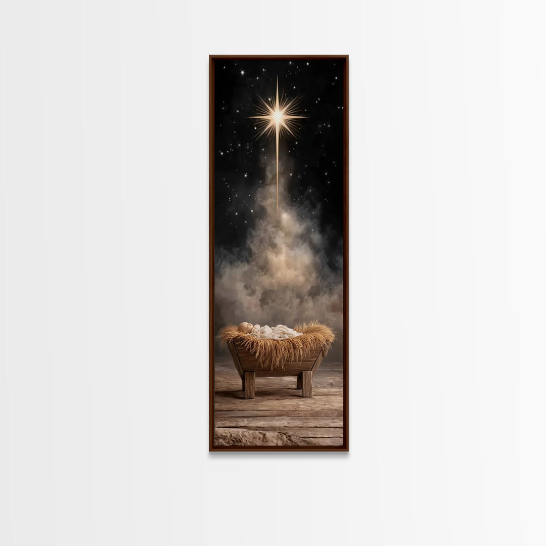 Guiding Star Promise – Framed Canvas Print – Christmas Art – Jesus Painting – Christian Art Canvas – Christian Christmas Art – Bible Art –