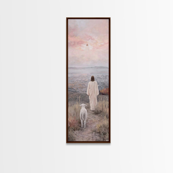 The Shepherd’s Path – Framed Canvas Print – Bible Art – Christian Wall Art – Jesus Painting – Christian Christmas Art – Christian Art Canva