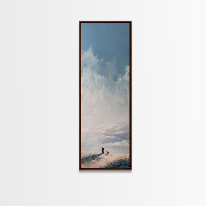 Heavenlit Journey | Framed Canvas Print | Tall Narrow Wall Art | Christian Paintings | Jesus Canvas Art | Christian Decor | Christmas Wall