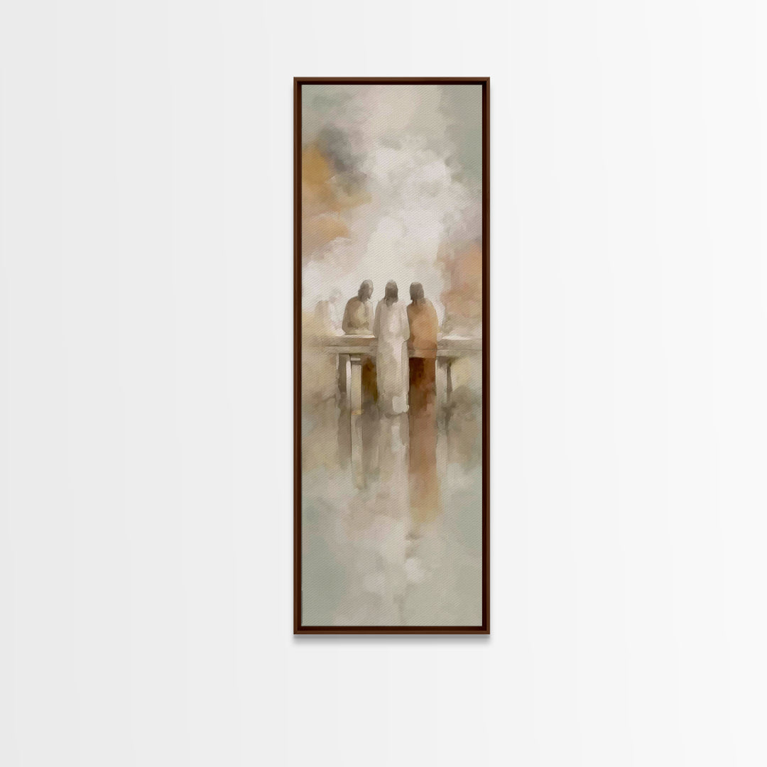 Table of Light – Framed Canvas Print – Tall Narrow Wall Art – Christian Wall Art – Christian Art Canvas – Christian Christmas Art – Christi