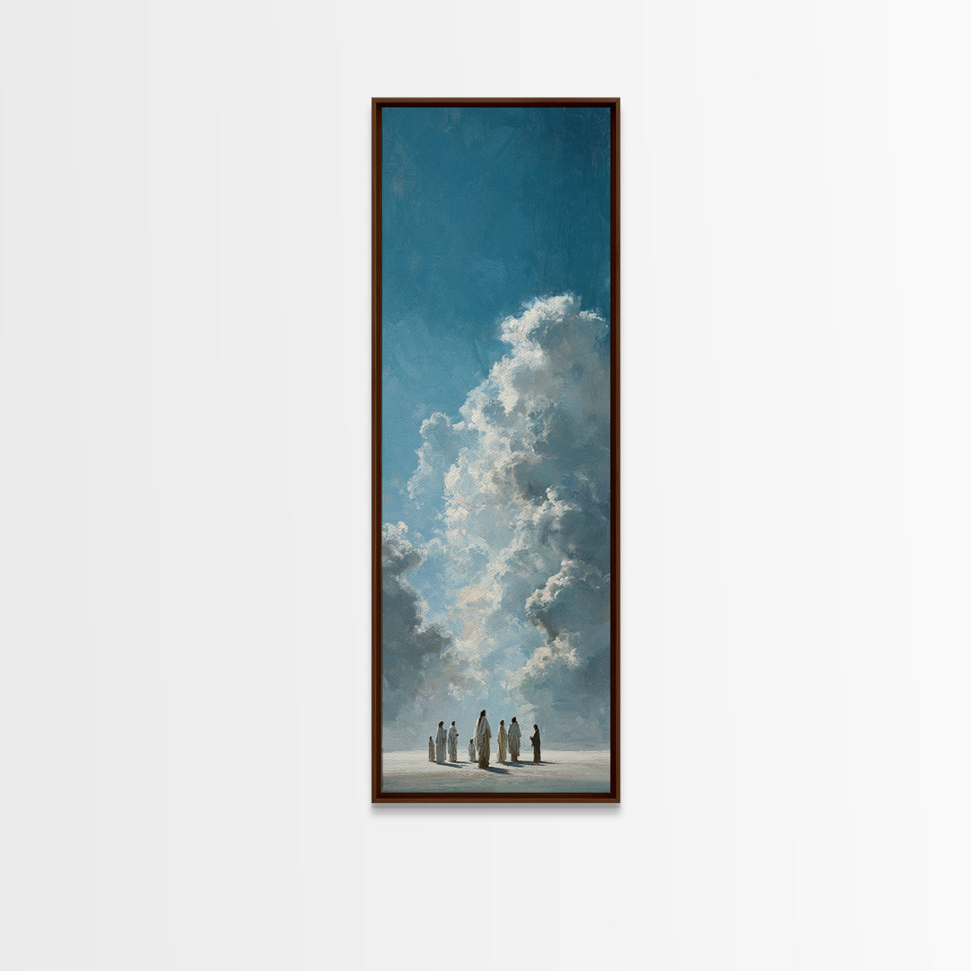 Celestial Gathering – Framed Canvas Print – Tall Narrow Wall Art – Christian Art Canvas – Christian Wall Art – Jesus Painting – Christian C
