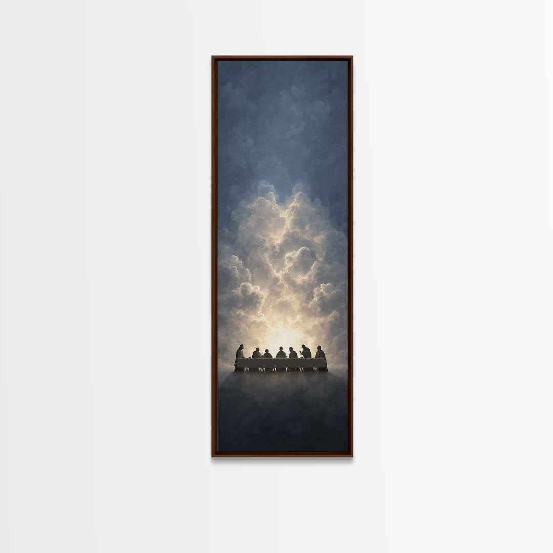 Upper Room Glory – Framed Canvas Print – Narrow Art – Christian Art Canvas – Christian Wall Art – Jesus Painting – Christian Christmas