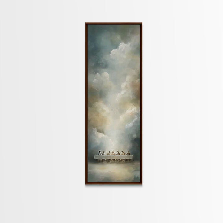Radiant Supper – Framed Canvas Print – Tall Skinny Art Print – Christian Wall Art – Christian Art Canvas – Jesus Painting – Christmas Art