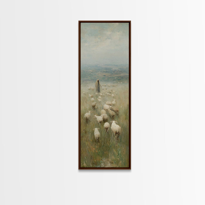 Hills Of Mercy - Framed Canvas Print - Christian Art Canvas - Jesus Painting - Christian Wall Art - Narrow Art - Christian Christmas Art