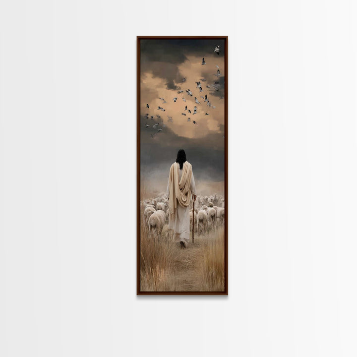 Holy Nativity Star, Framed Canvas Print, Christmas Art, Christian Wall Art, Christian Art Canvas, Tall Narrow Wall Art, Christian Christmas