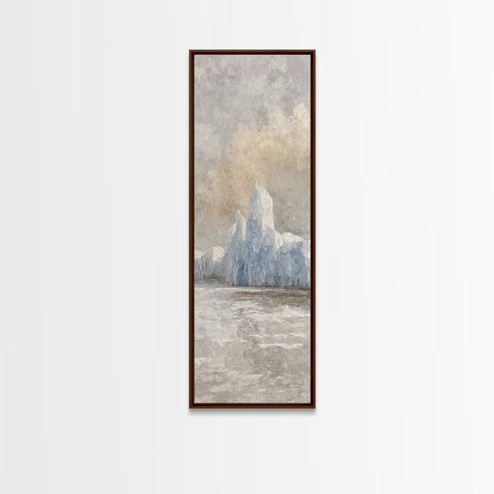 Iceberg Of Wonder | Framed Canvas Print | Christian Art | Christian Wall Art | Christian Art Canvas | Narrow Art | Christmas Art