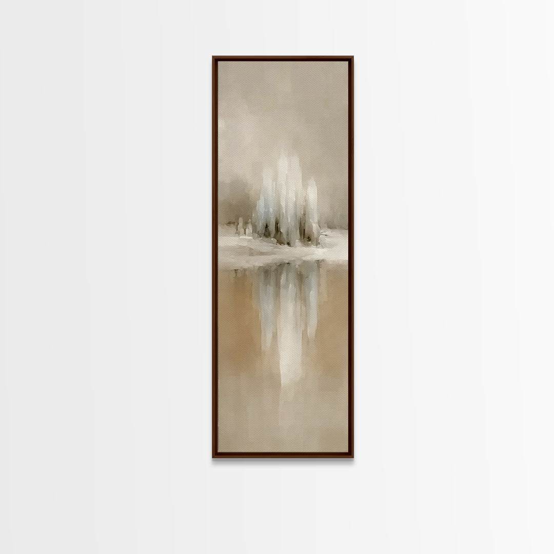 Winter Crystal Peaks - Framed Canvas Print - Christian Art Canvas - Christian Wall Art - Christmas Art - Skinny Art - Christian Christmas A