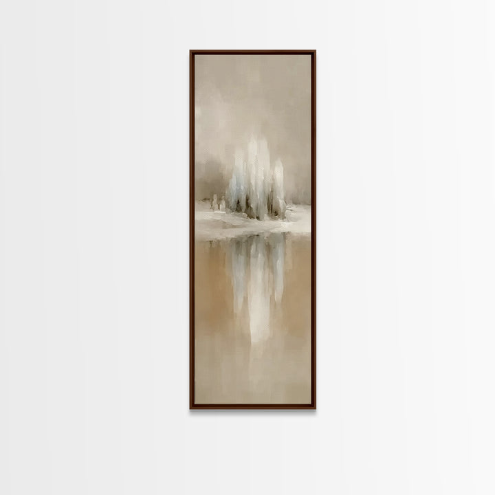 Winter Crystal Peaks - Framed Canvas Print - Christian Art Canvas - Christian Wall Art - Christmas Art - Skinny Art - Christian Christmas A