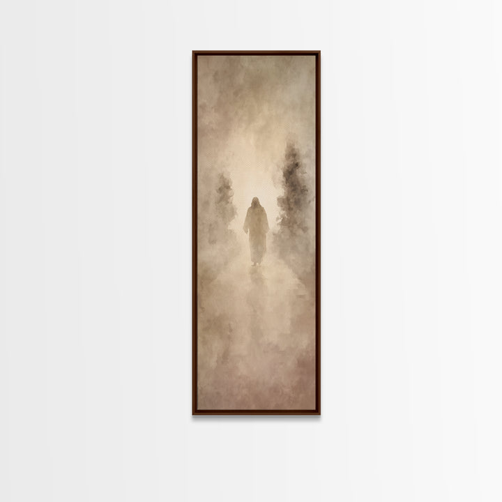 The Coming Guide – Framed Canvas Print – Christian Art – Jesus Painting – Tall Skinny Art Print – Christian Christmas Art