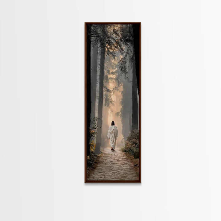 Forest Of Mercy, Framed Canvas Print, Christian Wall Art, Jesus Painting, Tall Narrow Wall Art, Christian Art Canvas, Christian Christmas A