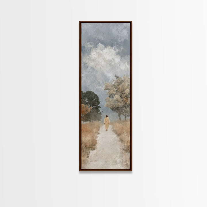 Heavenlit Journey – Framed Canvas Print – Christian Wall Art – Christian Art Canvas – Tall Narrow Wall Art – Christian Art – Jesus Painting