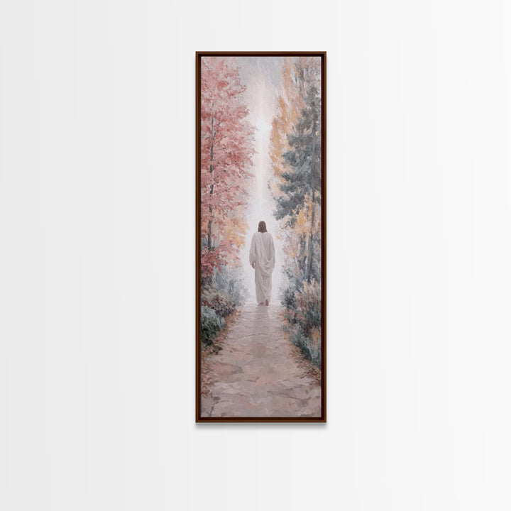 Path Of Light – Framed Canvas Print – Christian Wall Art – Jesus Painting – Christian Art Canvas – Tall Narrow Wall Art