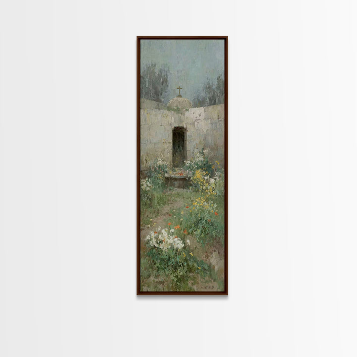 Ancient Garden Hope – Framed Canvas Print – Christian Wall Art – Jesus Painting – Narrow Art – Christian Art Canvas – Christian Christmas A