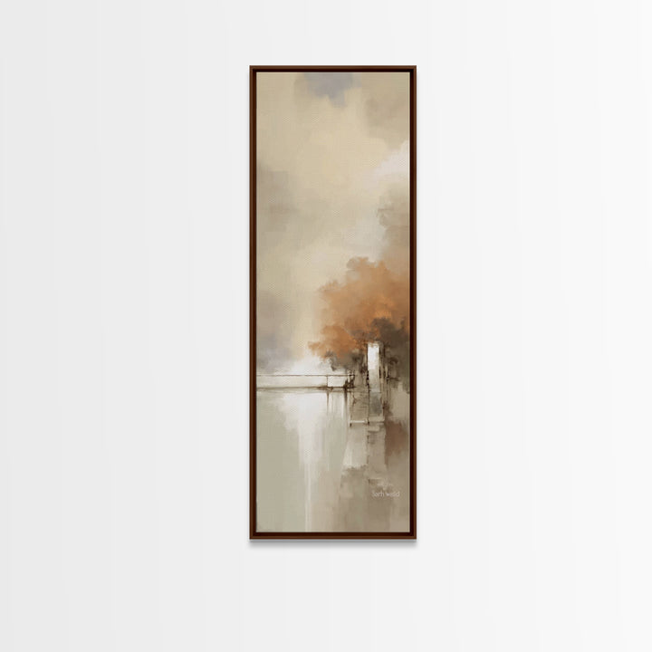 Hillside Lights – Framed Canvas Print – Skinny Art – Christian Christmas Art – Christian Art Canvas – Christian Wall Art – Christmas Decor