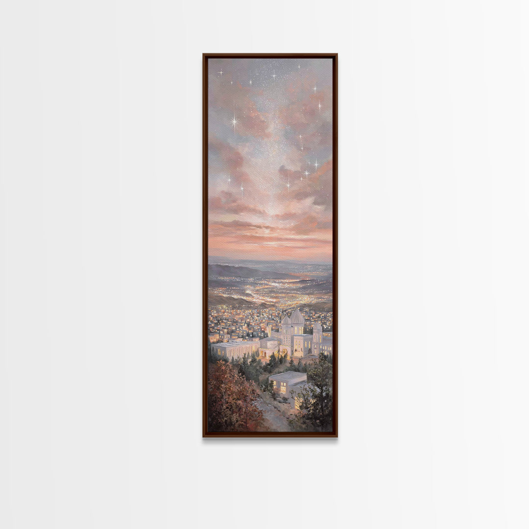 City Of Promise – Framed Canvas Print – Tall Narrow Wall Art – Christian Art Canvas – Christian Wall Art – Christmas Art – Christian Christ