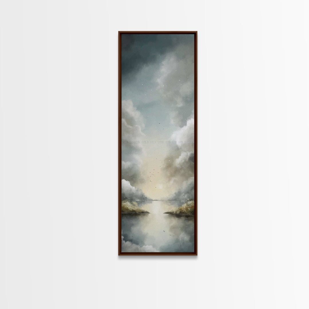 Heavenly Ascent – Framed Canvas Print – Skinny Art – Christian Wall Art – Abstract Christian Art – Christian Art Canvas – Christian Art Pri