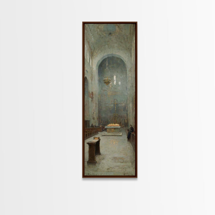 Altar Of Peace – Framed Canvas Print – Tall Skinny Art Print – Christian Wall Art – Christian Art Canvas – Vintage Christian Art – Christia