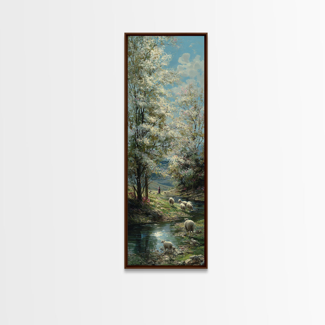 Springtime Of Mercy | Framed Canvas Print | Skinny Art | Christian Wall Art | Jesus Painting | Christian Art Print | Christmas Art