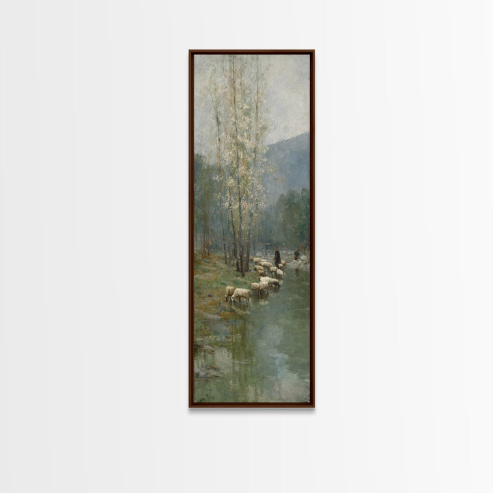 Blossoms Of Hope – Framed Canvas Print – Tall Skinny Art Print – Christian Art Canvas – Jesus Painting – Christian Christmas Art