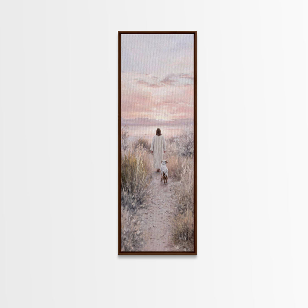 Dawn Of Comfort | Framed Canvas Print | Narrow Art | Christian Art Canvas | Jesus Painting | Christian Wall Art | Modern Christian Art