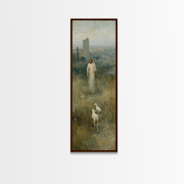 Heavenly Pathway | Framed Canvas Print | Skinny Art | Christian Art Print | Jesus Painting | Christian Wall Art | Christian Art Canvas