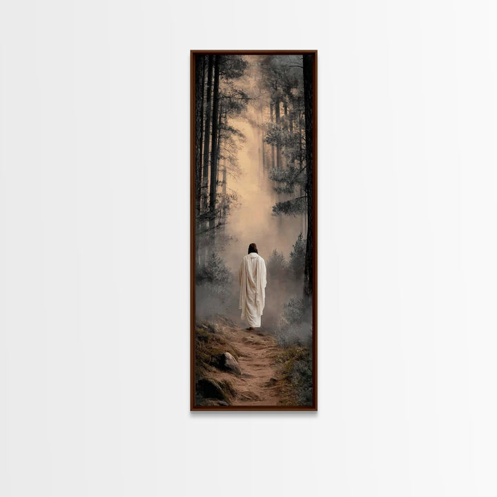 Redeemer’s Walk – Framed Canvas Print – Tall Skinny Art Print – Christian Art Work – Christian Painting – Jesus Canvas Art – Christian Chri